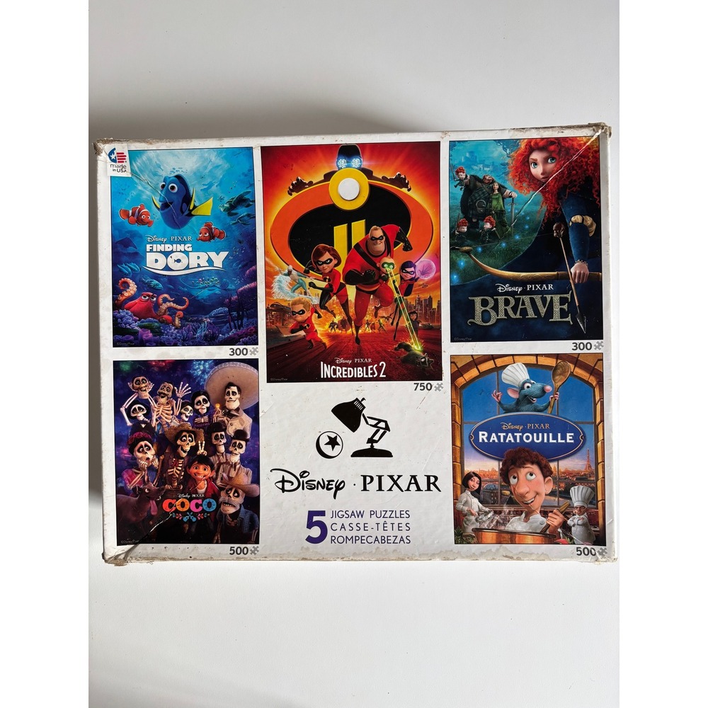 Disney Pixar 5 Puzzle Set Ceaco Coco Incredibles 2 Finding Dory Brave 3704